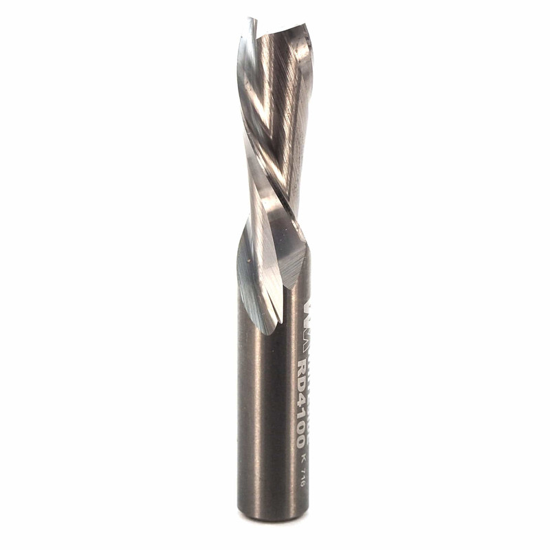 Standard Double Flute Spiral Router Bit - 3/8" SH - Types:Downcut Spiral Bit - Diameter:3/8" - Cutting Length:1"